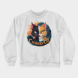 Chimera cat funny cat Crewneck Sweatshirt